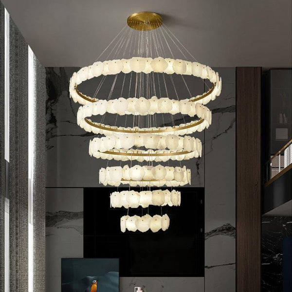 Multi-tiered Burton marble chandelier