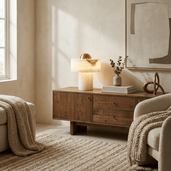 Dome Alabaster Table Lamp