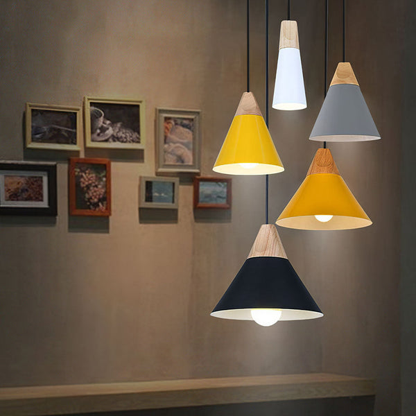 Nordic Simple Dining Room Colorful Pendant Lights