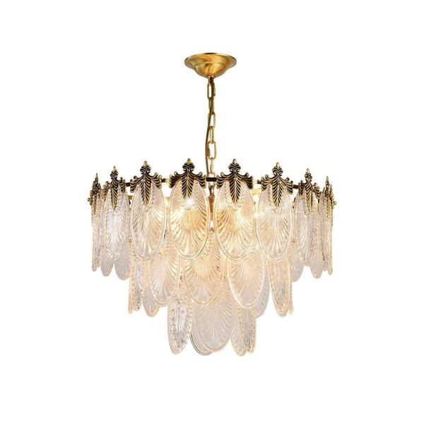 Brass Leaves Chandelier