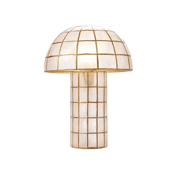 Capiz Shell Mushroom Table Lamp