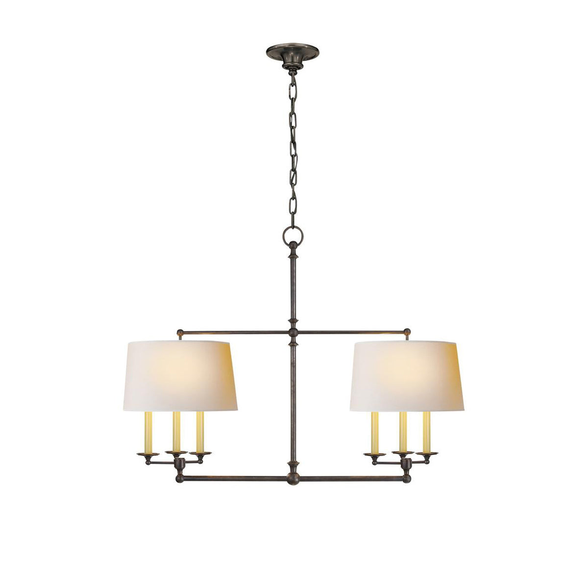 Inlay Classic Art Vintage Brass Fabric Chandelier