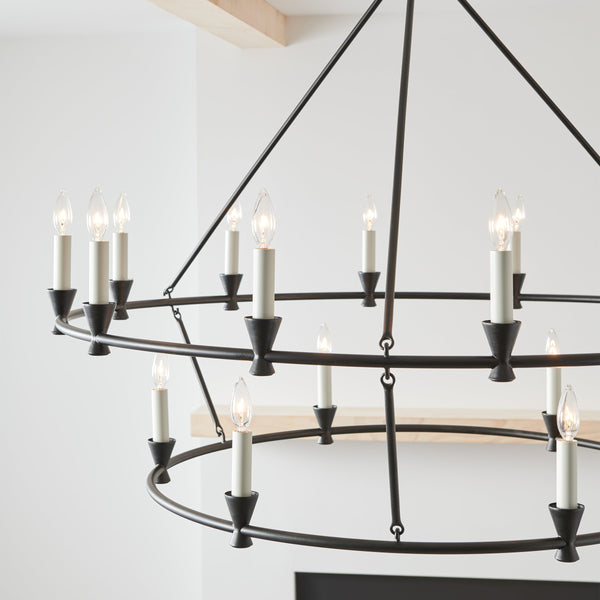 Ovyneth Vintage Industrial Brass Chandelier