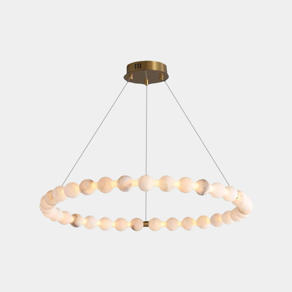 Chandelier Modern Marble Multi-Ring Bead Globe LED