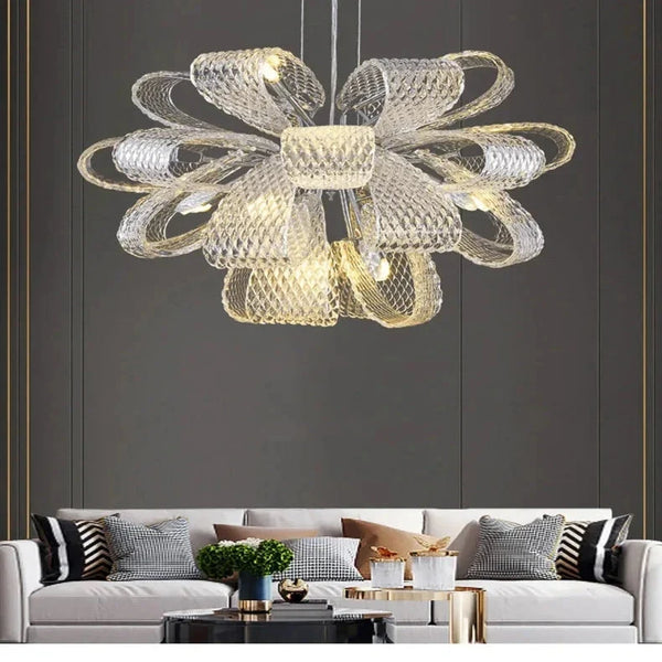 Teny Luxury Chrome and Glass Chandelier