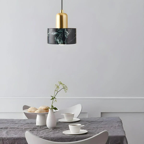Brass marble Pendant Light