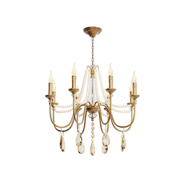 Mote Postmodern Luxury Brass Crystal Chandelier