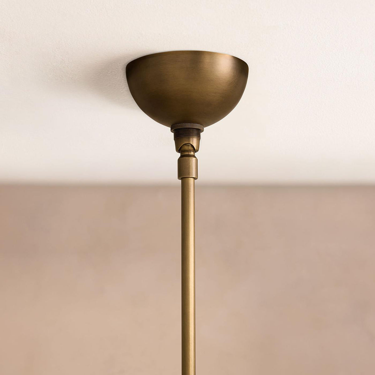 Xenon Vintage Industrial Brass Alabaster Chandelier