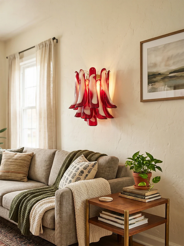 Vintage Murano Red Wall Lights