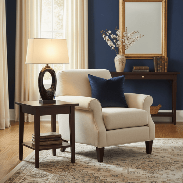 Hollow Oval Ceramic Table Lamp