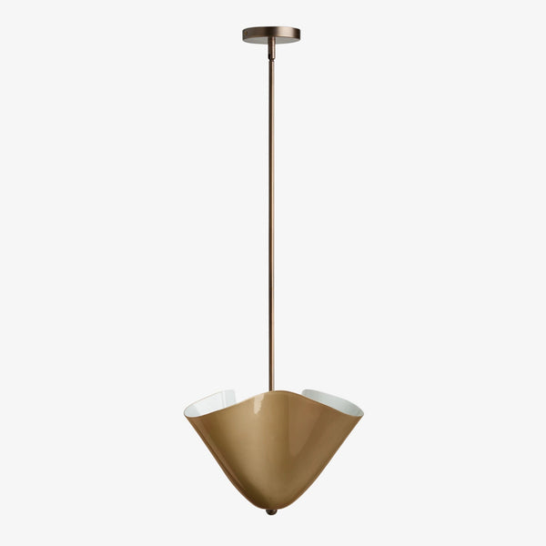 Musa Brass Pendant Light Golden Glass Dining Room