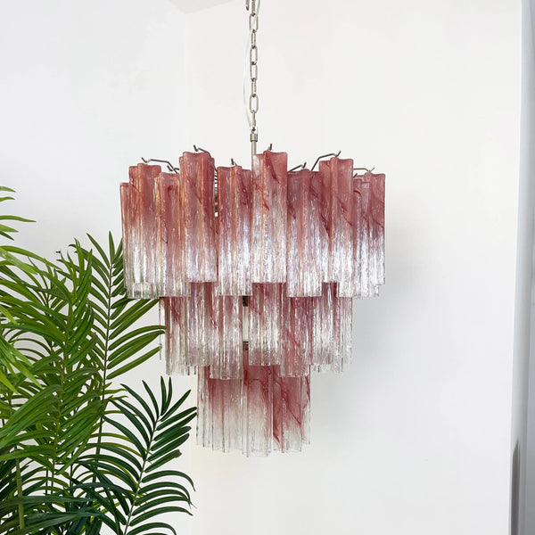 Elegant Pink Rose Chandelier