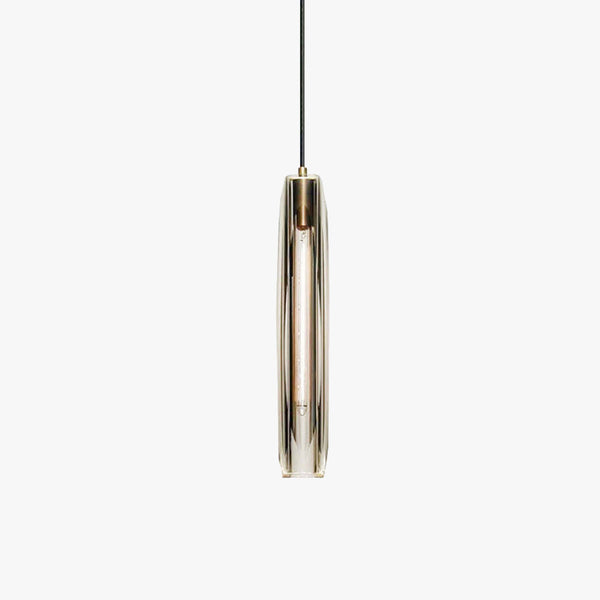 June Brass Designer Glass Pendant Lamp Smoky