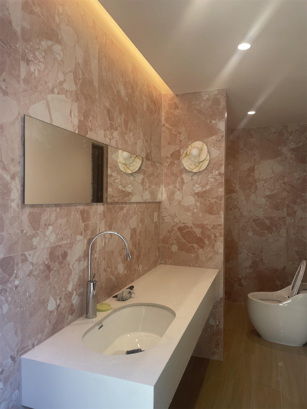 Astr Unique Stone Glass Wall Lamp