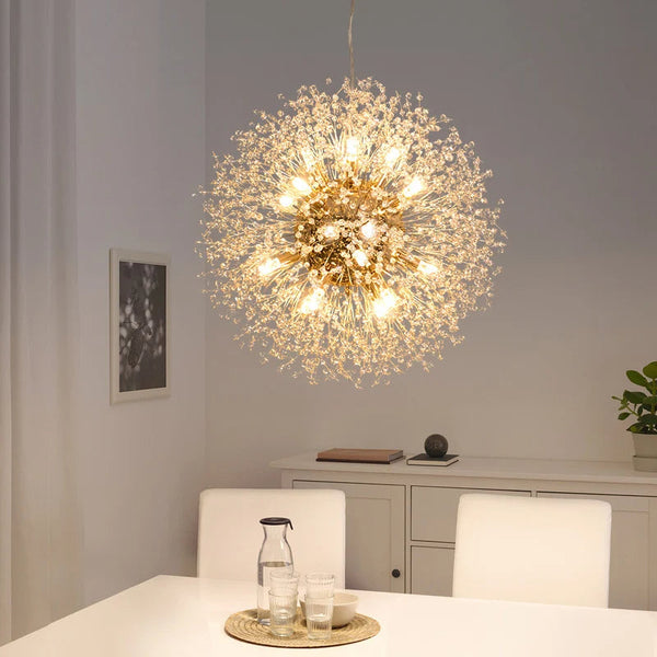 Crystal Dandelion Chandelier LED for Modern Dining Room