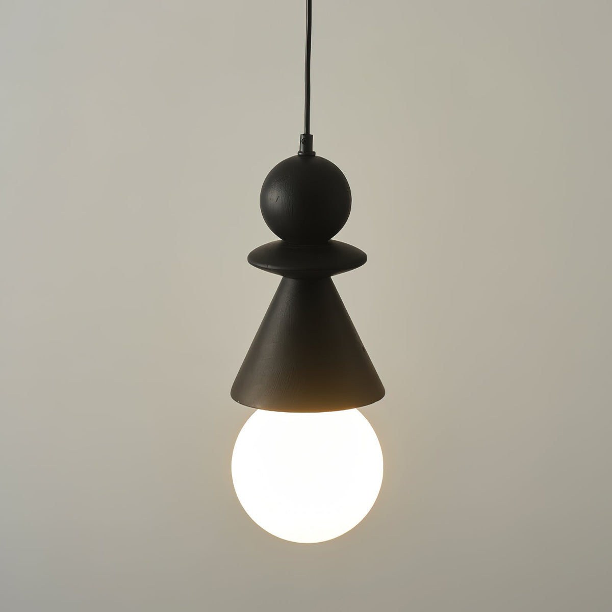 Aphais Rook Wooden Glass Pendant Lamp