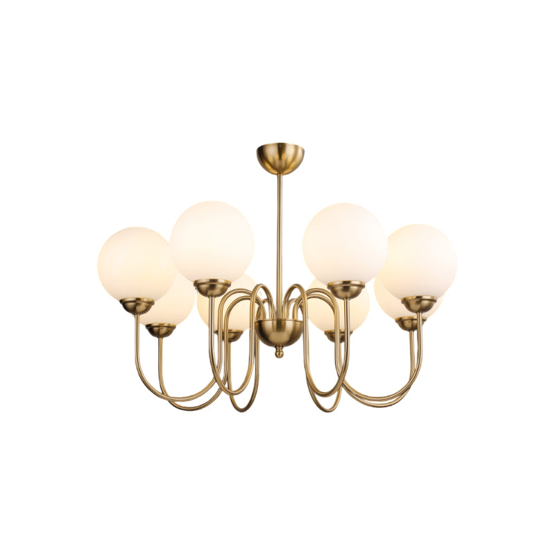 Ildorel Nordic Art Brass Glass Chandelier