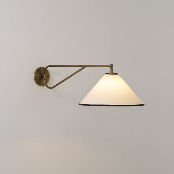 Hymn Vintage Brass Fabric Wall Lamp