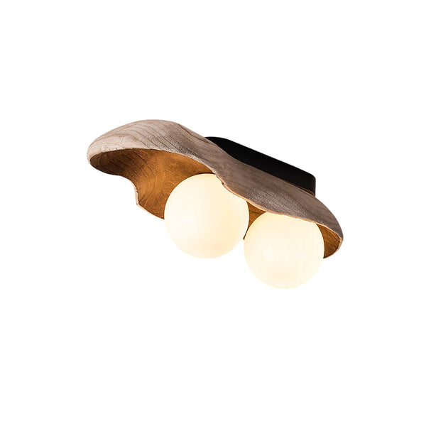 Ivaren Wooden Glass Ceiling Lamp