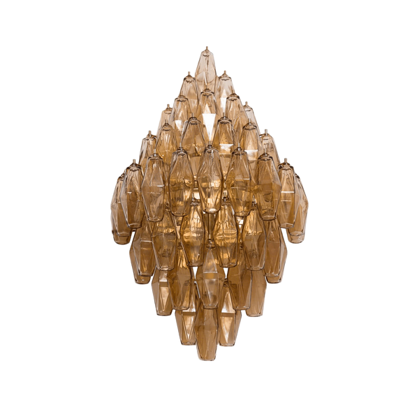 Aurora Vintage Amber Diamond Polyhedron Wall Lamp