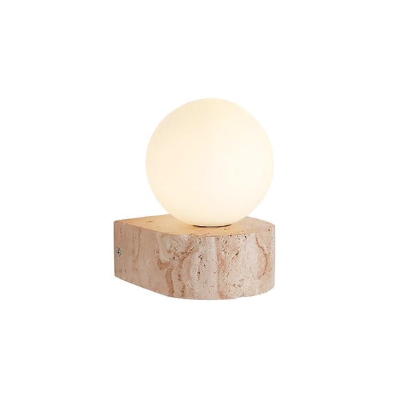 Symph Travertine Glass Wall Lamp