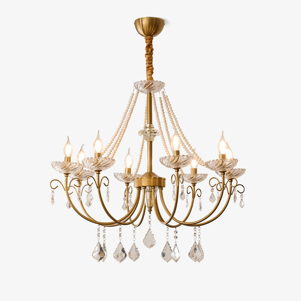 Imperial Pearl Crystal Chandelier