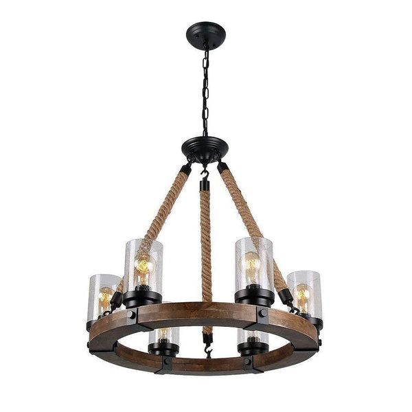 Zomiria Wagon Wheel Chandelier