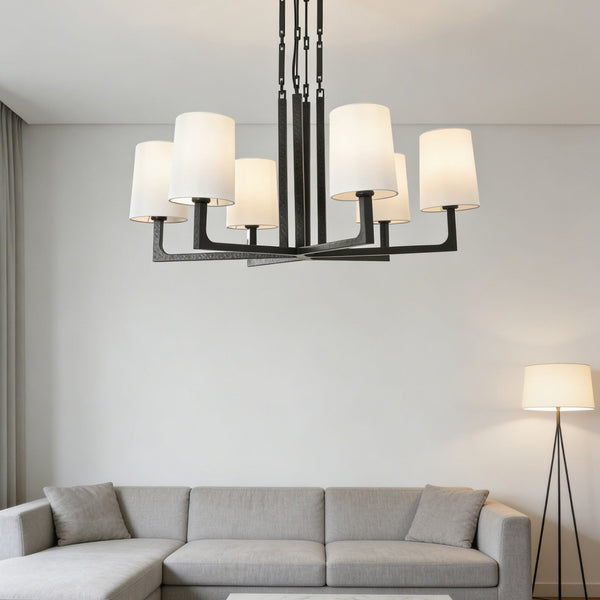 Wright‑inspired Round Chandelier
