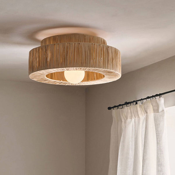 Muto Rustic Boho Rattan Pendant Light, 3 Style