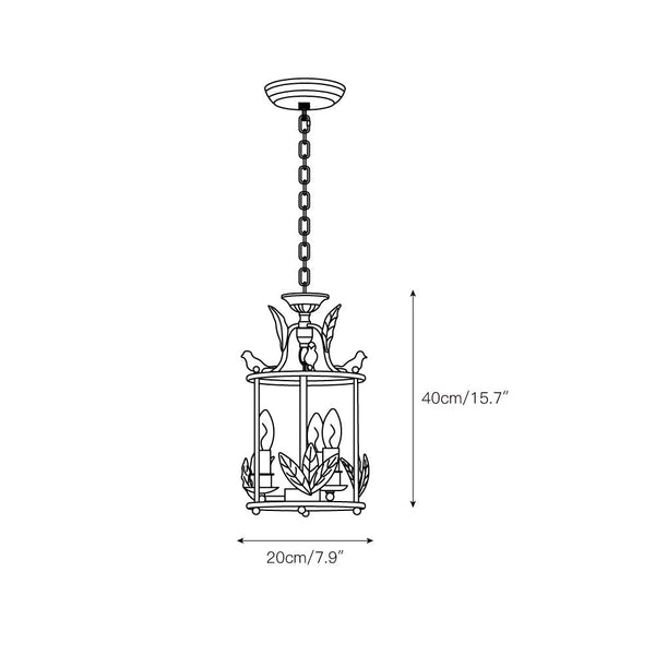 Hylite Vintage Industrial Gold Lantern Pendant Lamp