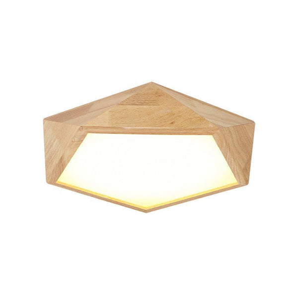 Geometric Wood Ceiling Light