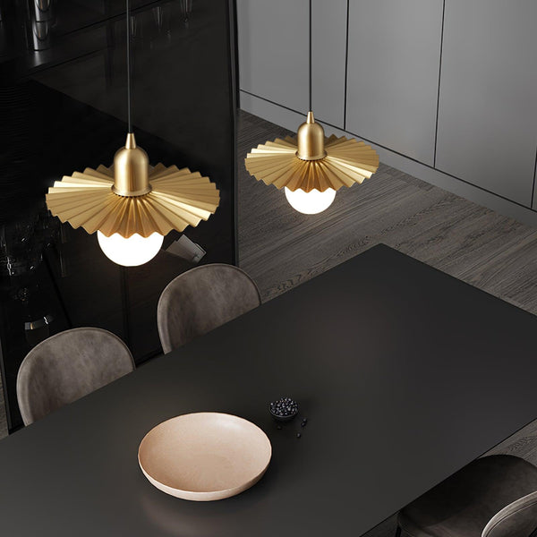 Contemporary Metal Dome Pendant Light