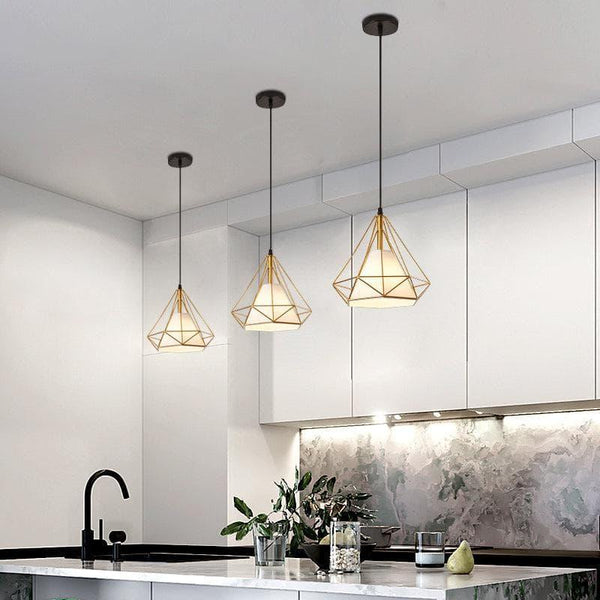 Diamond Cage Pendant Light