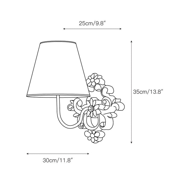 Alvuvys Modern Elegance Fabric Wall Lamp