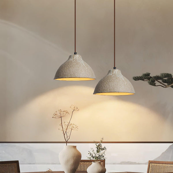 Aldaia Retro Ceramic & Wood Pendant Lamp