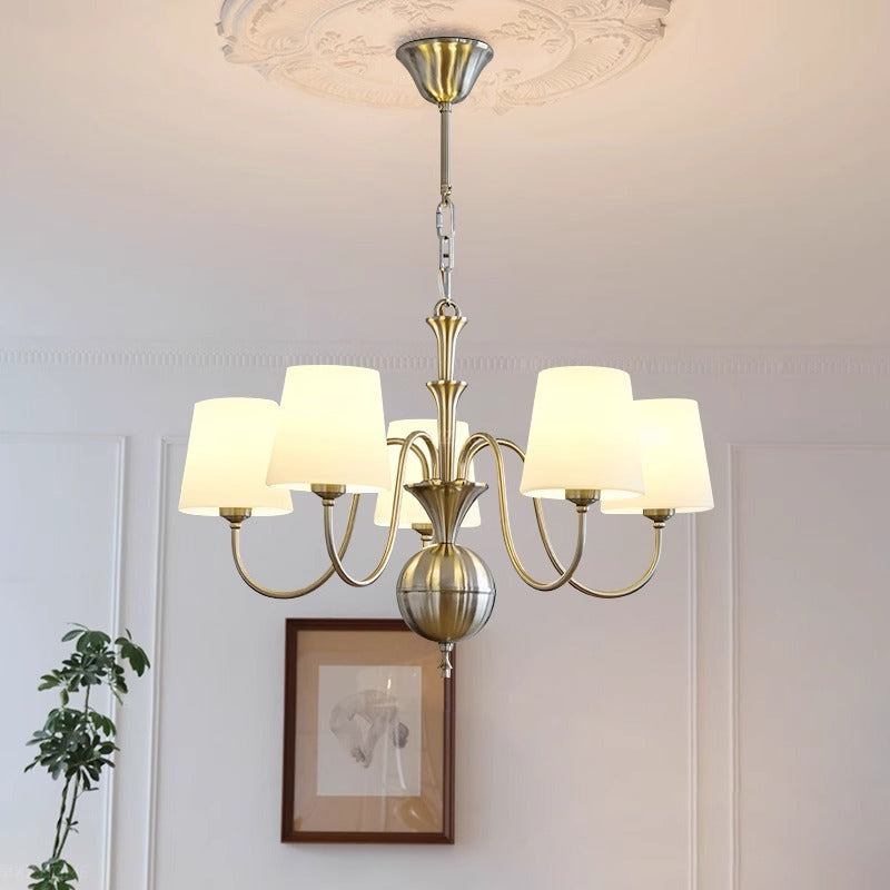 Silva Vintage Metal Glass Chandelier Study Bedroom