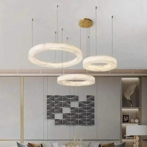 Triplo Chandelier | Round Alabaster | CLVC0213
