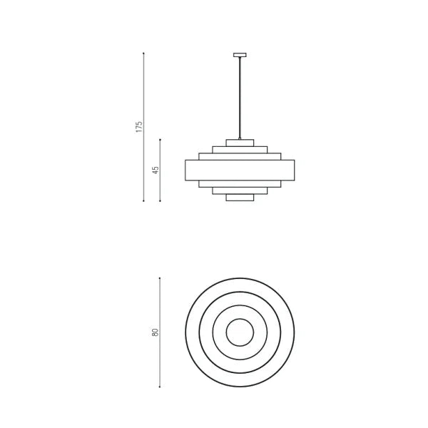 Tiered Brass Pendant | CL85070N