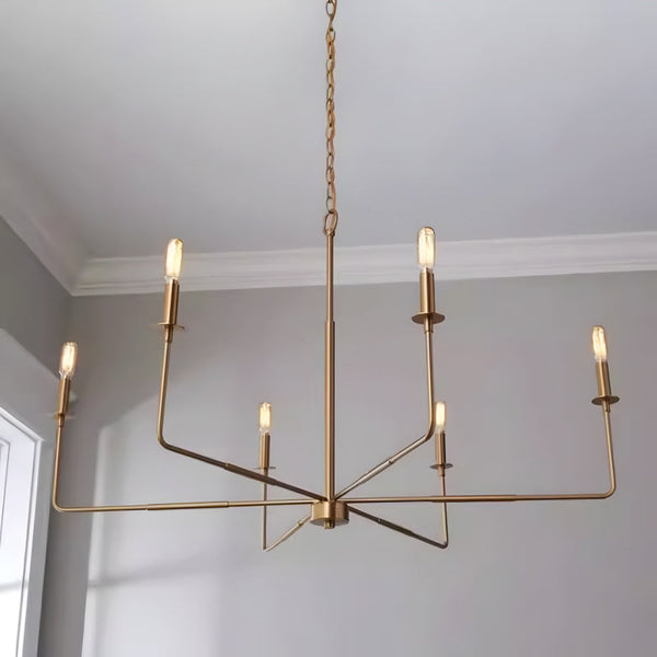 Silva Industrial Simple Rustic Metal Pendant Light, Black/Gold/Silver