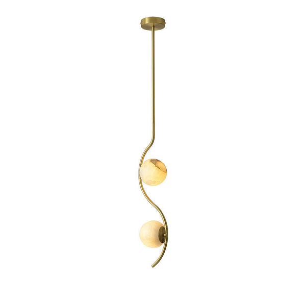 Civenan Curved Alabaster Pendant Lamp