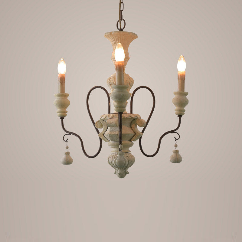 Quartz Postmodern Luxury Country Wooden Chandelier