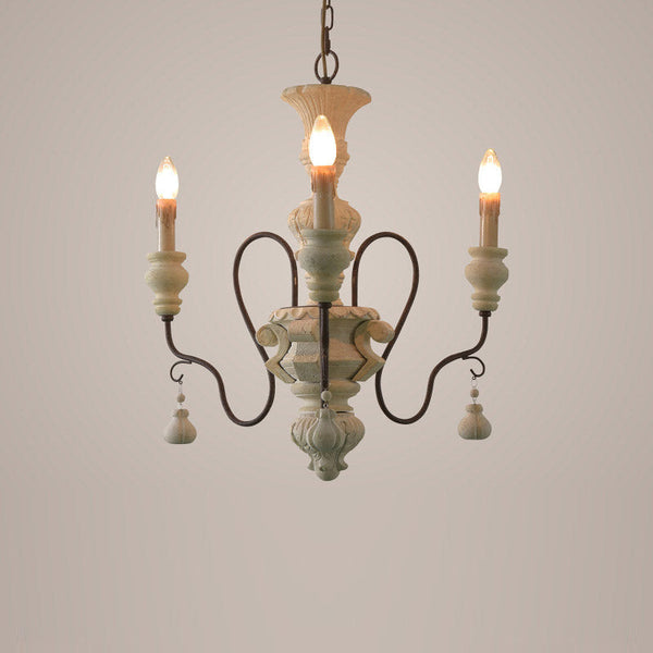 Quartz Postmodern Luxury Country Wooden Chandelier