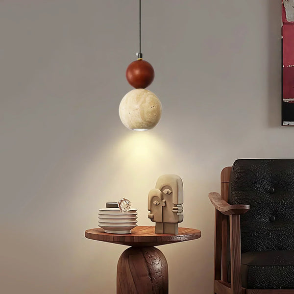Travertine Round Single Head Pendant Lamp