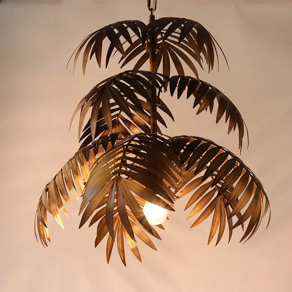 Palm Leaf Pendant | Brushed Gold | CLPLM