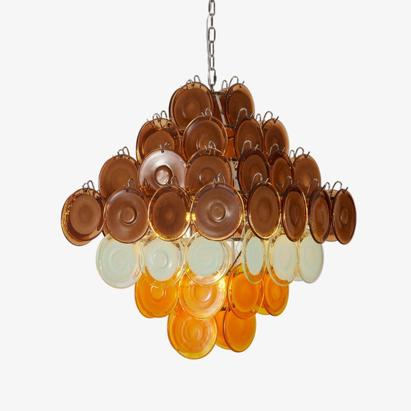 Retro Glass Disc Chandelier