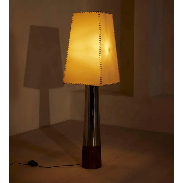 Walnut & Chrome Mid-Century Floor Lamp | CLKPUO15