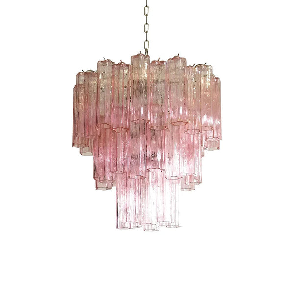 Elegant Pink Tube Chandelier