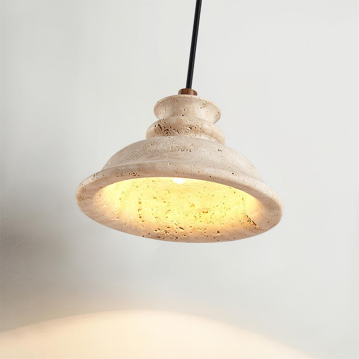 Sererena Pendant Lamp Sculpted Travertine Shade