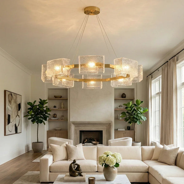 Water ripple Glass Chandelier