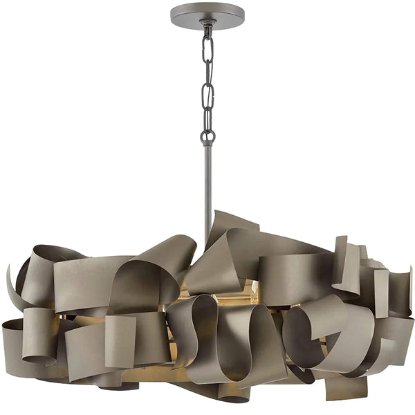 Mid Century Modern Ceiling Light Metal Ribbon